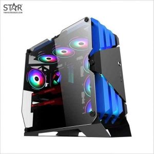 Thùng máy Sama Gaming TG03 (Xanh Đen) (Tặng 6 Fan RGB)