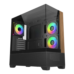 Case Cooler Master Elite 690 Wood | Kèm sẵn 3 fan, Đen