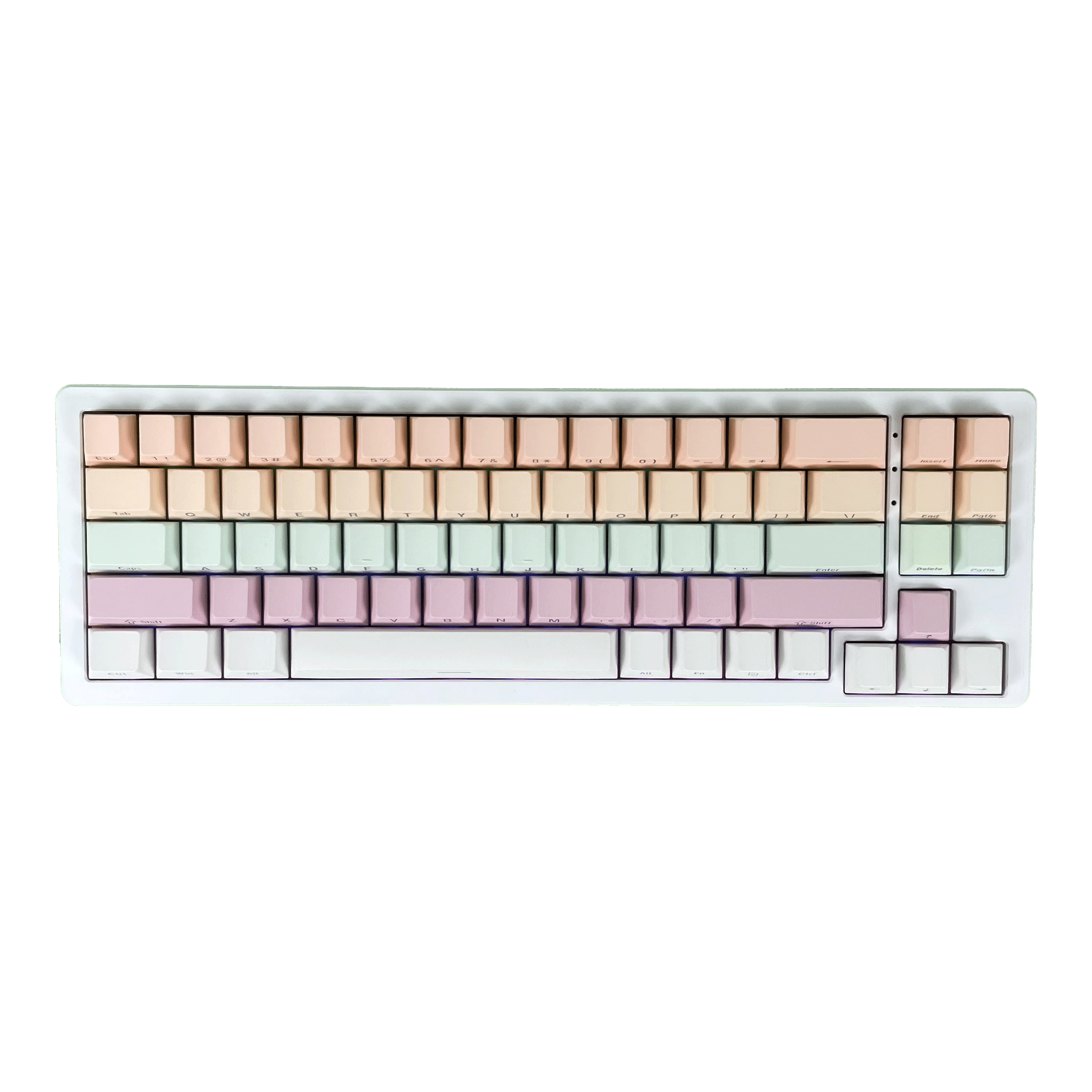 Bàn Phím Cơ Không Dây Xinmeng M71RGB , White Pink (Case Nhôm,Triple Mode, Hostswap, Rgb) - Ảnh 1