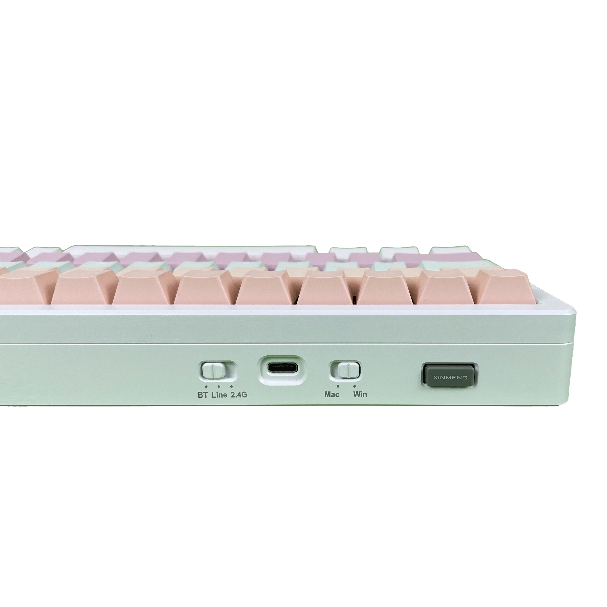 Bàn Phím Cơ Không Dây Xinmeng M71RGB , White Pink (Case Nhôm,Triple Mode, Hostswap, Rgb) - Ảnh 4