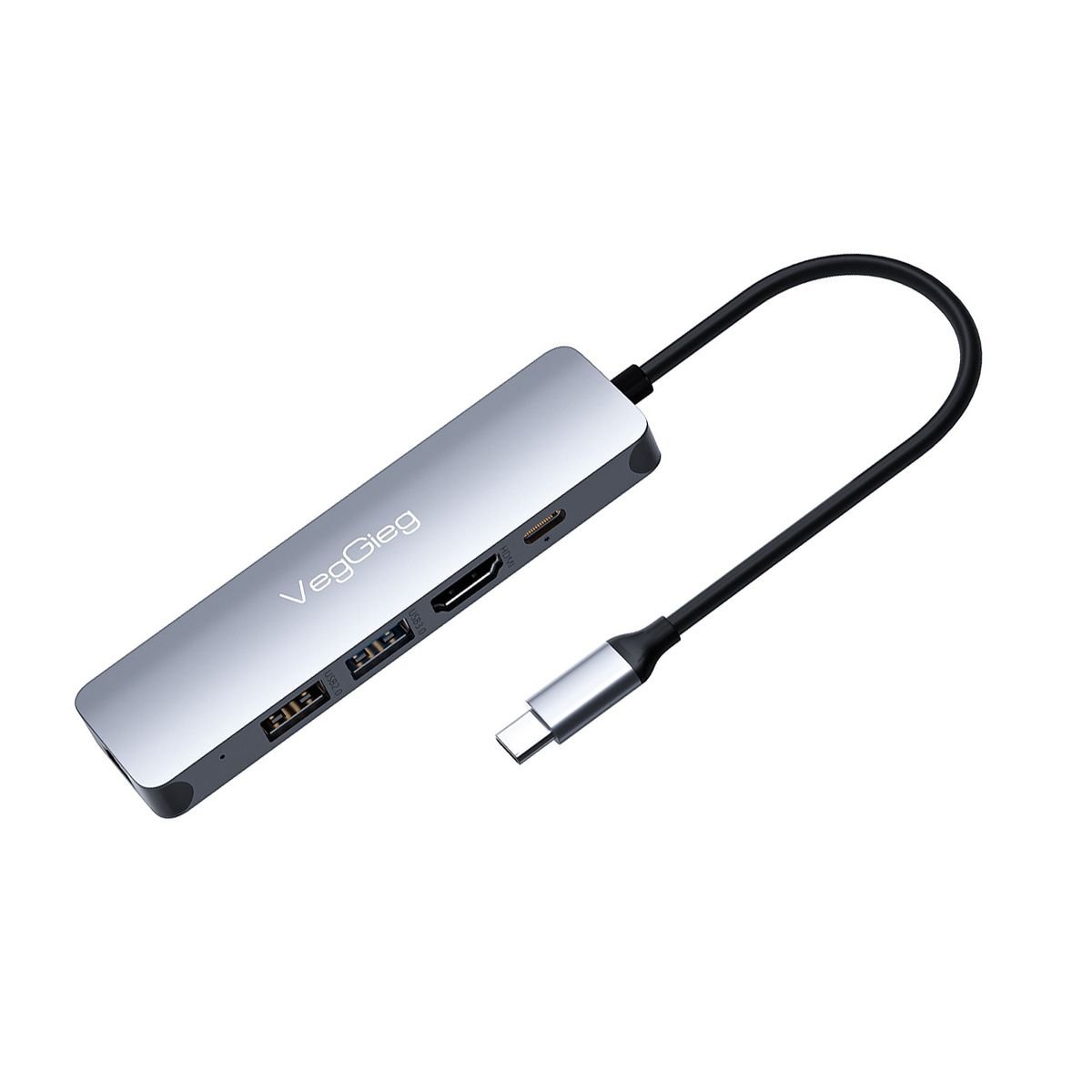 Hub chuyển đổi Type C VEGGIEG V-TC05R | 5 in 1 - Ảnh 1