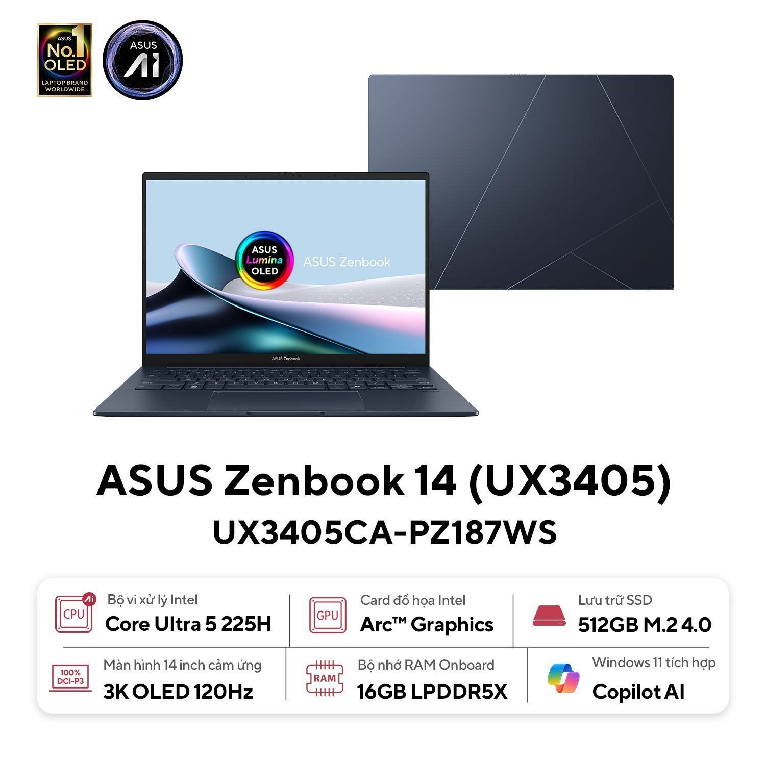Laptop Asus Zenbook 14 UX3405CA-PZ187WS - Ảnh 2