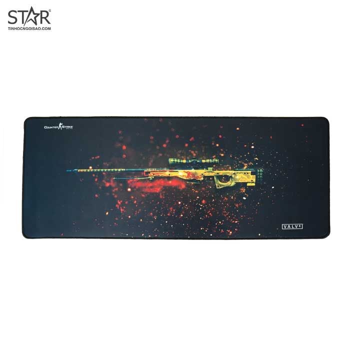Lót chuột Valve (300*780*5mm/ Size lớn/ Trơn/ Có viền) - Ảnh 1