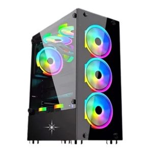 Thùng máy 1st Player V2-A (Tặng kèm 4 Fan RGB (Đen)