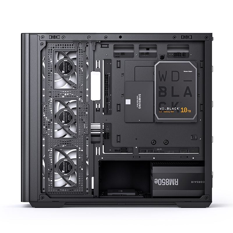 Thùng máy Jonsbo D300 - Black | Micro ATX, kính cong - Ảnh 4