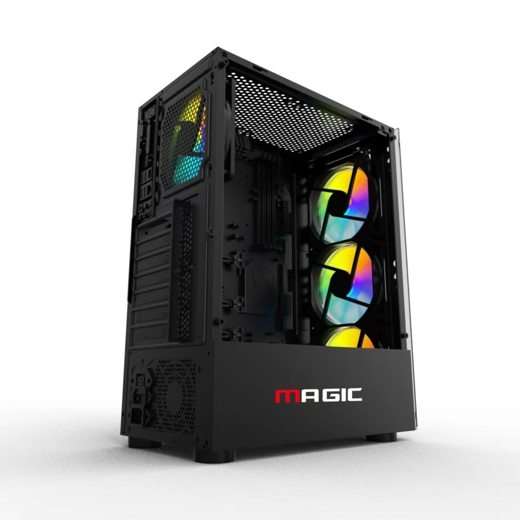 Thùng máy MAGIC GM-03 Black | Sẵn 4 fan RGB - Ảnh 4