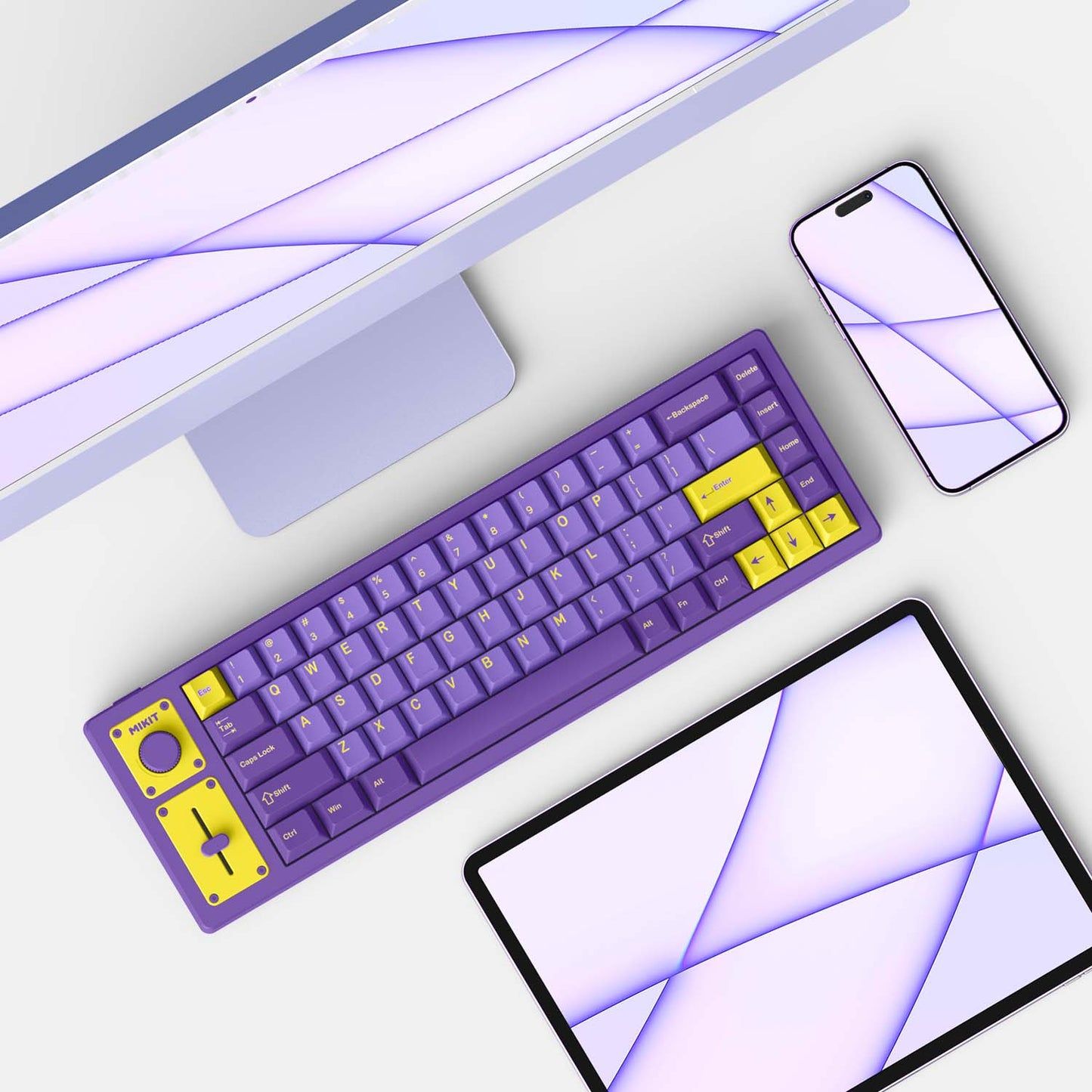 Bàn phím cơ Mikit DK65 Currant Gateron G Pro 2.0 Red RGB - Ảnh 4