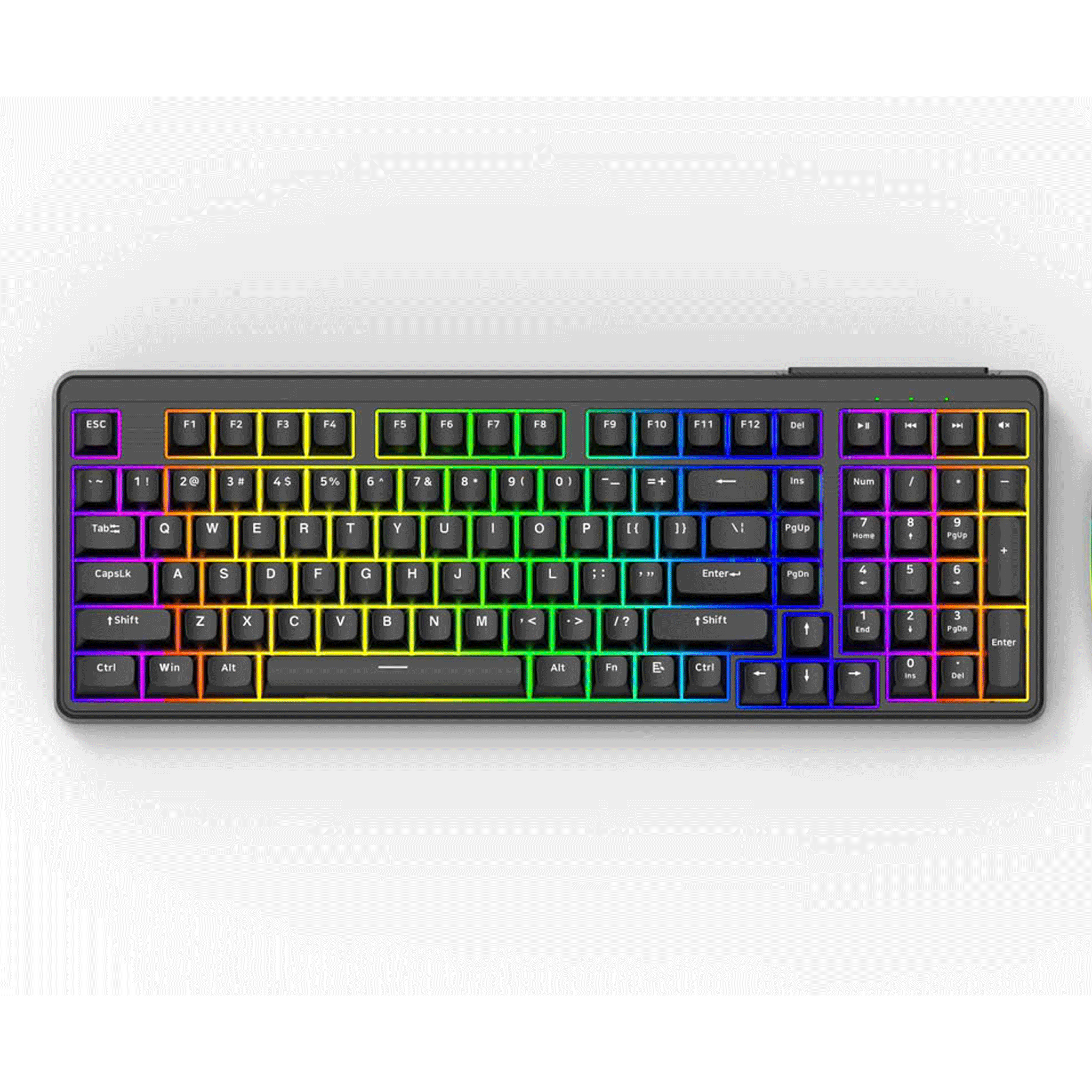 Bàn phím giả cơ Vitra KL86 Black Multi LED USB Type C - Ảnh 1