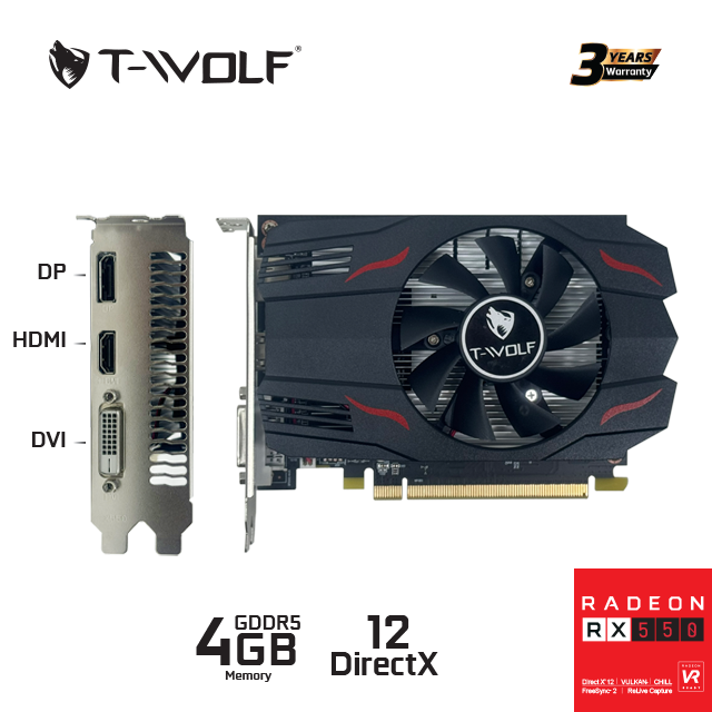 Card màn hình (Amd) Tw-Rx550 4G D5 Dual - Ảnh 2