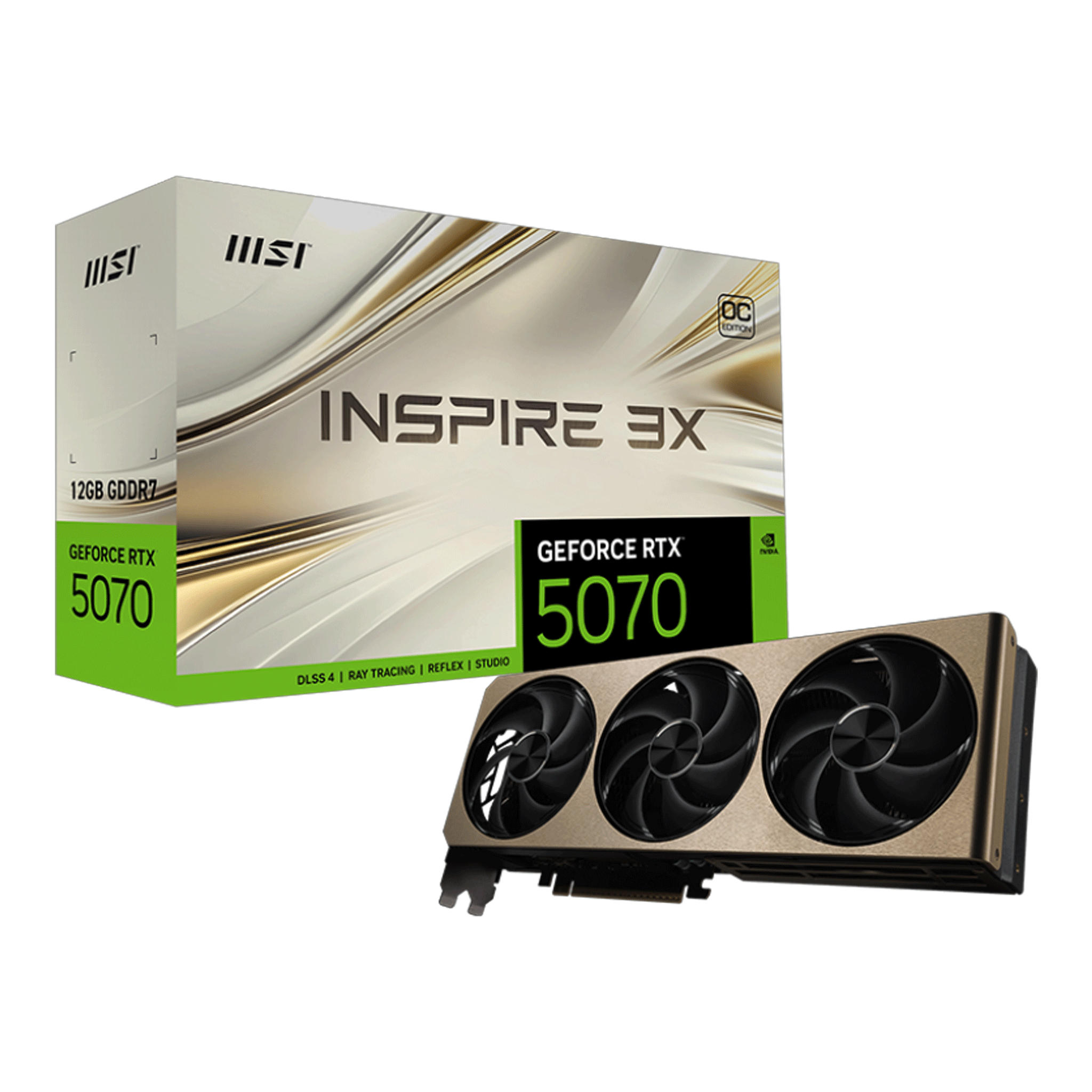 Card màn hình MSI RTX™ 5070 12G INSPIRE 3X OC - Ảnh 1