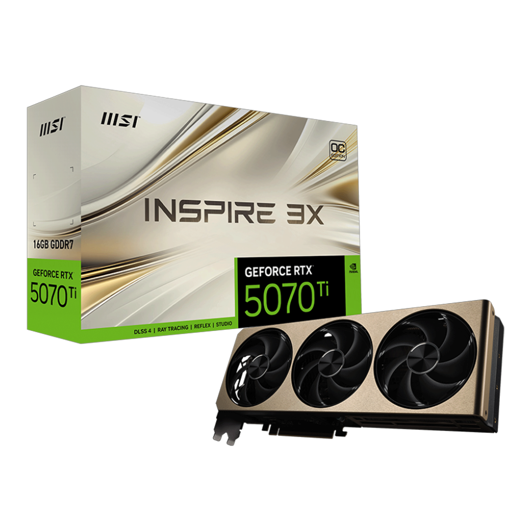 Card màn hình MSI RTX™ 5070 Ti 16G INSPIRE 3X OC PLUS - Ảnh 1