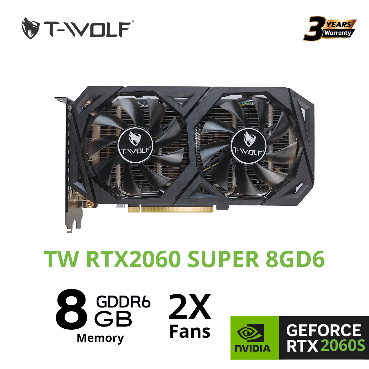 Card màn hình T-Wolf RTX 2060 Super 8GB DDR6 - Ảnh 2