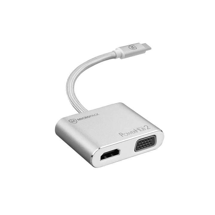 HUB mở rộng kết nối Micropack USB C to 4 Ports VGA Adapter | Silver (MDC-4V-SL) - Ảnh 1