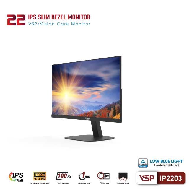Màn hình VSP IP2205F | 21.5 inch, Full HD, IPS, 100Hz, 1ms, HDMI + VGA - Ảnh 3