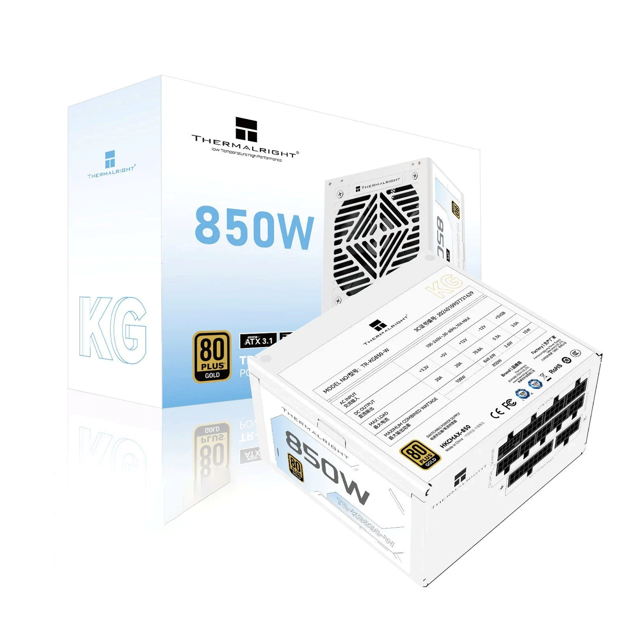 Nguồn Thermalright KG-850 850W | Trắng, 80 Plus Gold, PCIe 5.1 - Ảnh 1