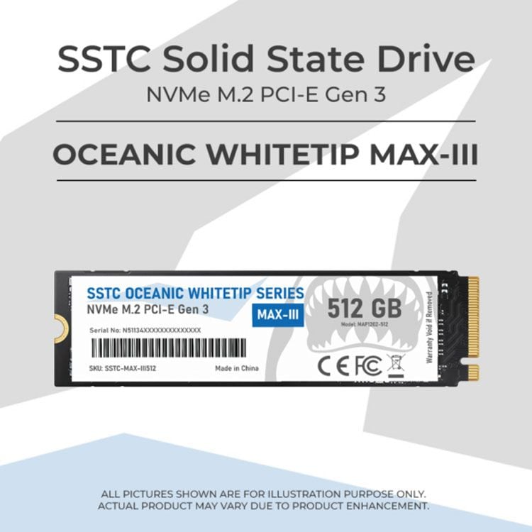 SSD SSTC 512G Oceanic Whitetip NVMe M2 Gen 4 5200M/4800 (SSTC-MAX-III-PRO 512). - Ảnh 1