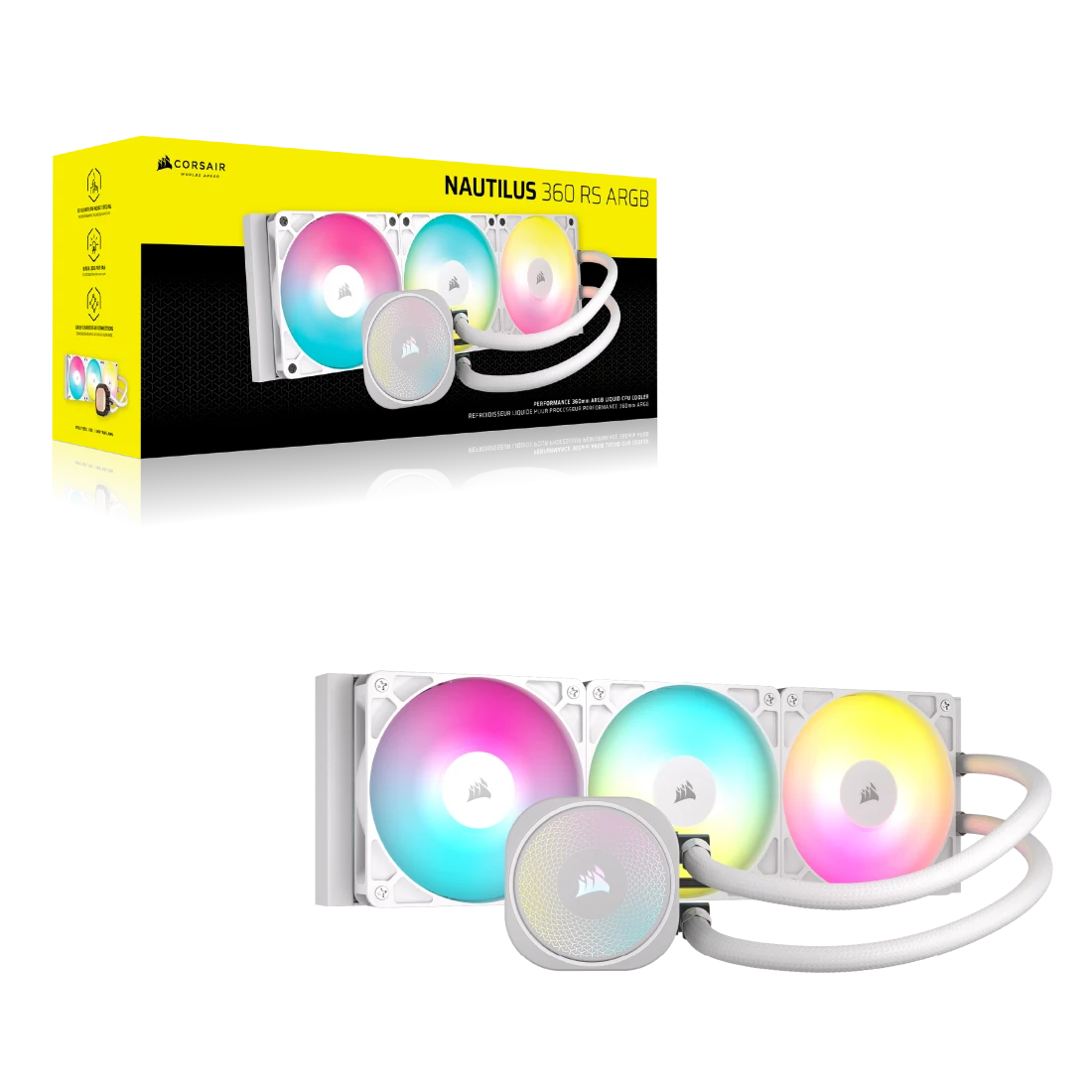 Tản nhiệt nước Corsair Nautilus 360 RS ARGB - Trắng - Ảnh 2