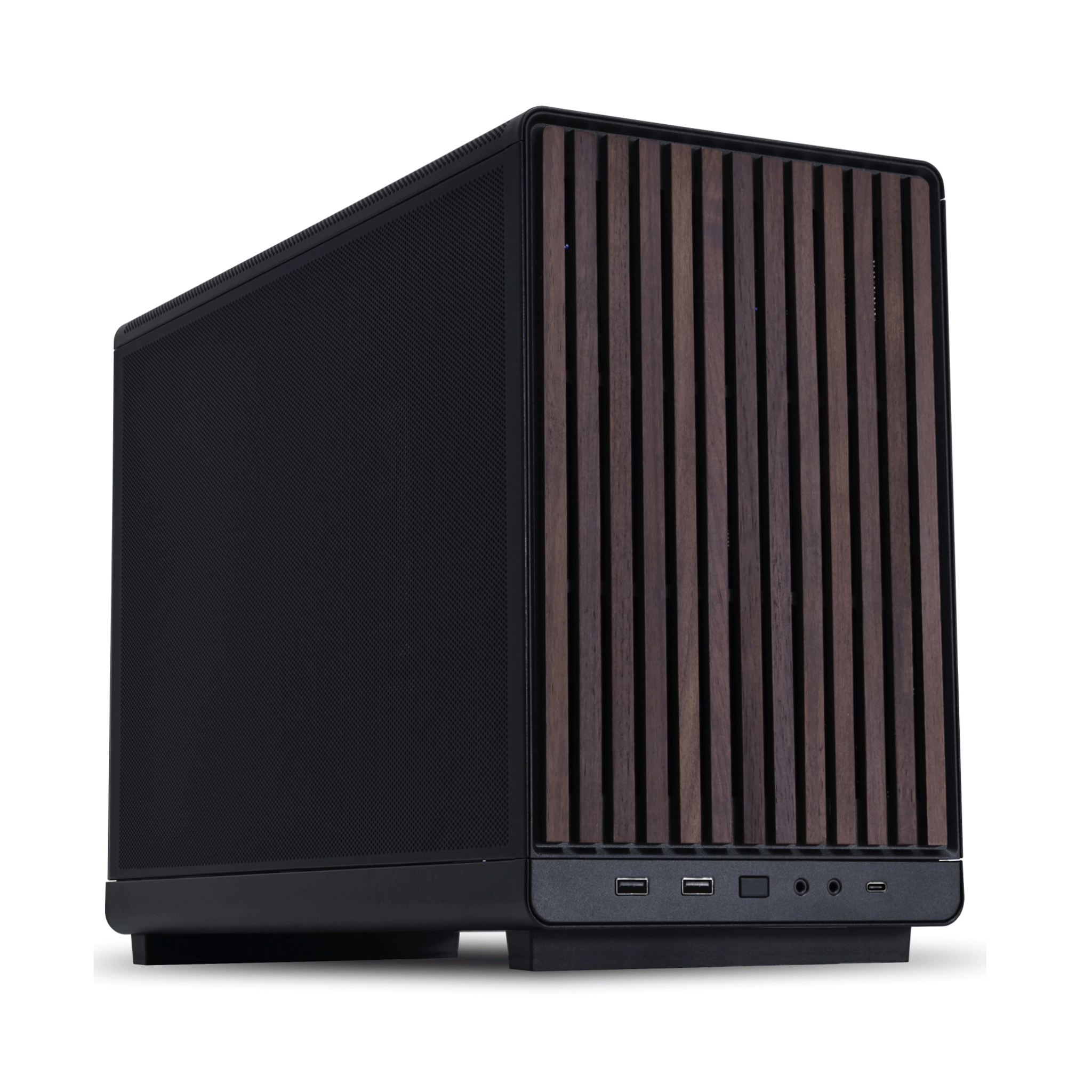 Thùng máy Lian Li A3 M-ATX - Đen | Mặt gỗ, nắp hông kính (CASELLA3XWDG) - Ảnh 1