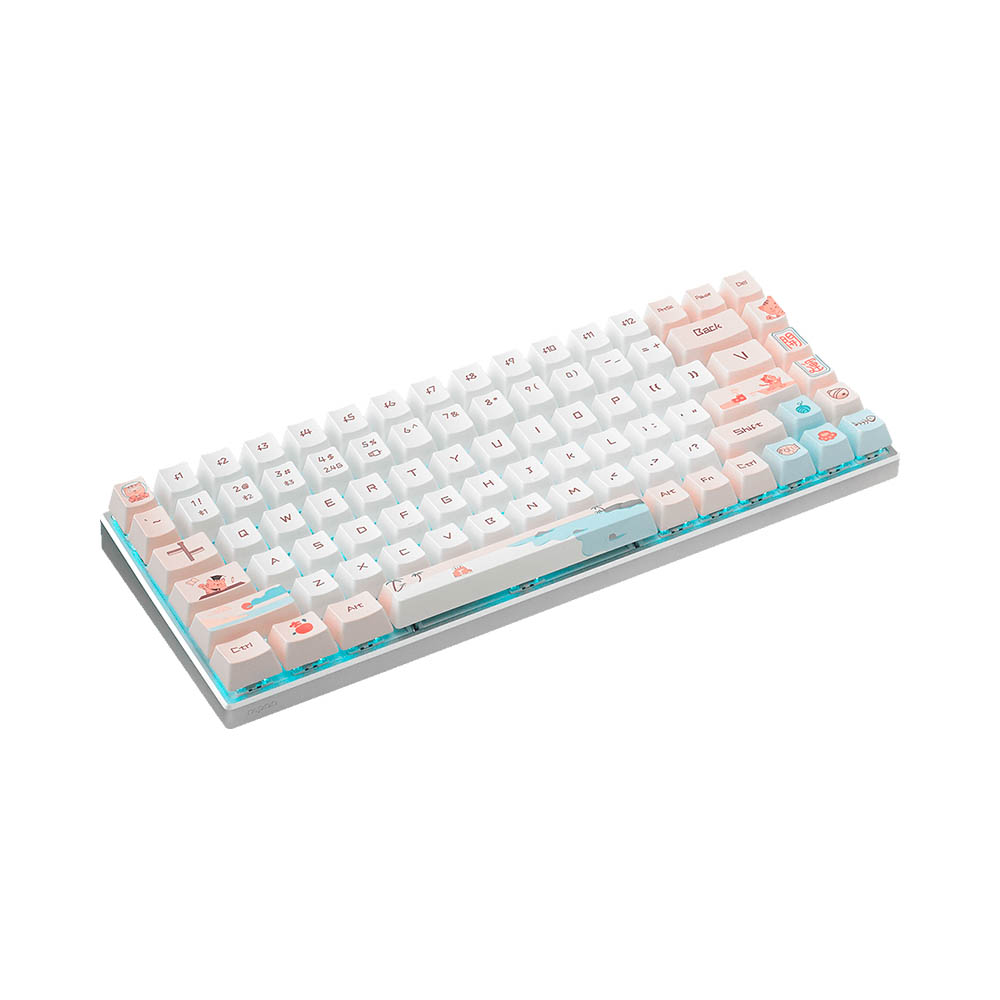 Bàn Phím Cơ Không Dây Gaming Rapoo MT510 Pro White Yellow Multi Mode | Sliver Switch (Blue Switch) - Ảnh 4