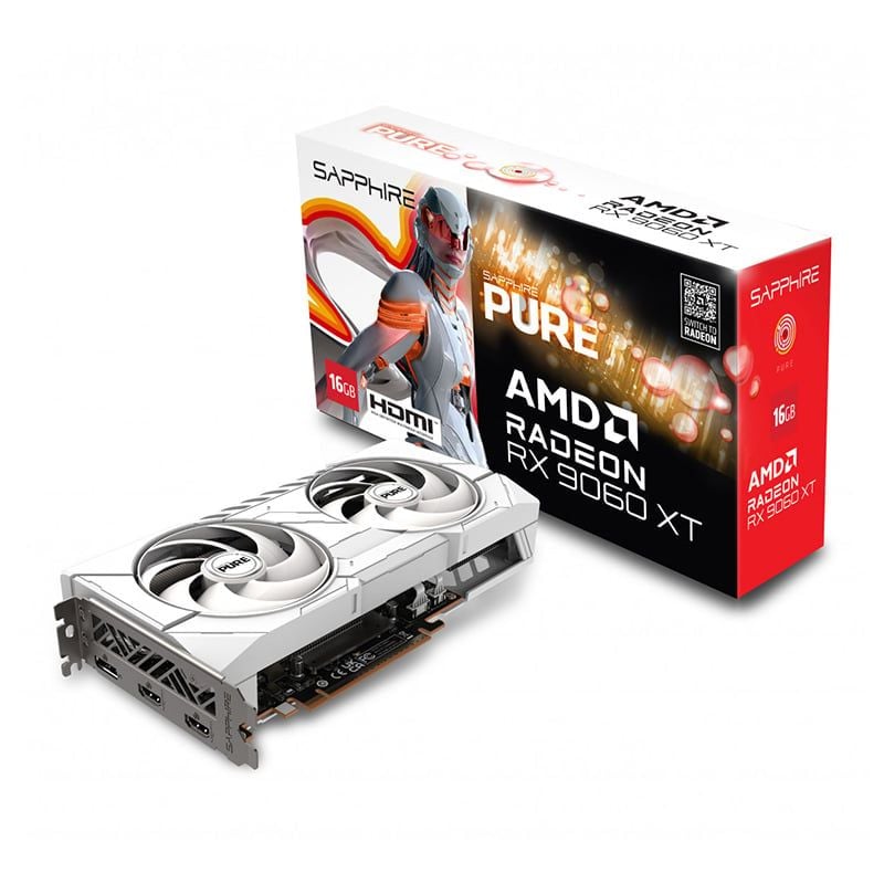 Card màn hình AMD Radeon RX 9060 XT SAPPHIRE PURE Gaming OC | 16GB GDDR6, 2048 SP, 550W - Ảnh 2