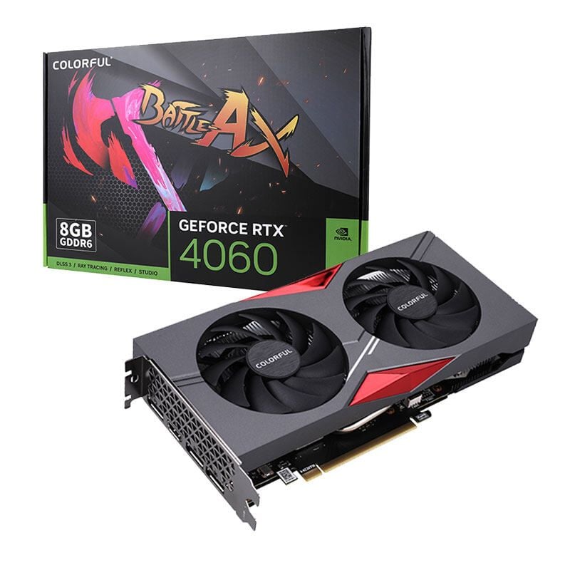 Card màn hình NVIDIA GeForce RTX 4060 Colorful DUO | 8GB GDDR6, 3072 CUDA, 550W - Ảnh 1