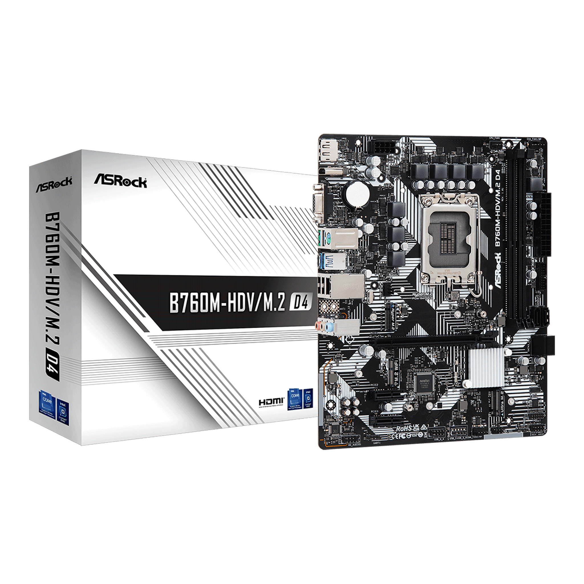 Mainboard ASRock B760M-HDV/M.2 DDR4 | LGA 1700, mATX, 2 khe RAM - Ảnh 1