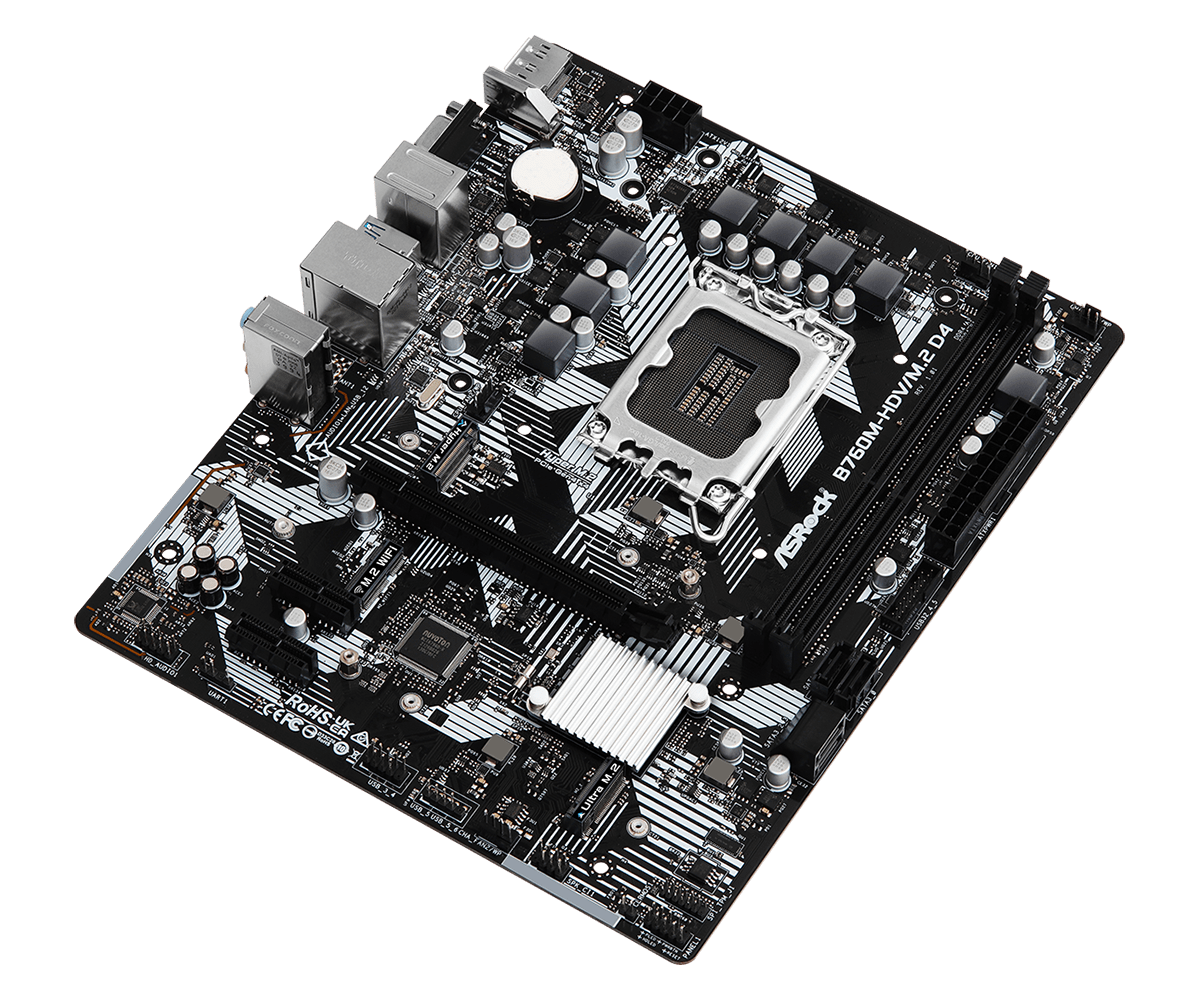 Mainboard ASRock B760M-HDV/M.2 DDR4 | LGA 1700, mATX, 2 khe RAM - Ảnh 3