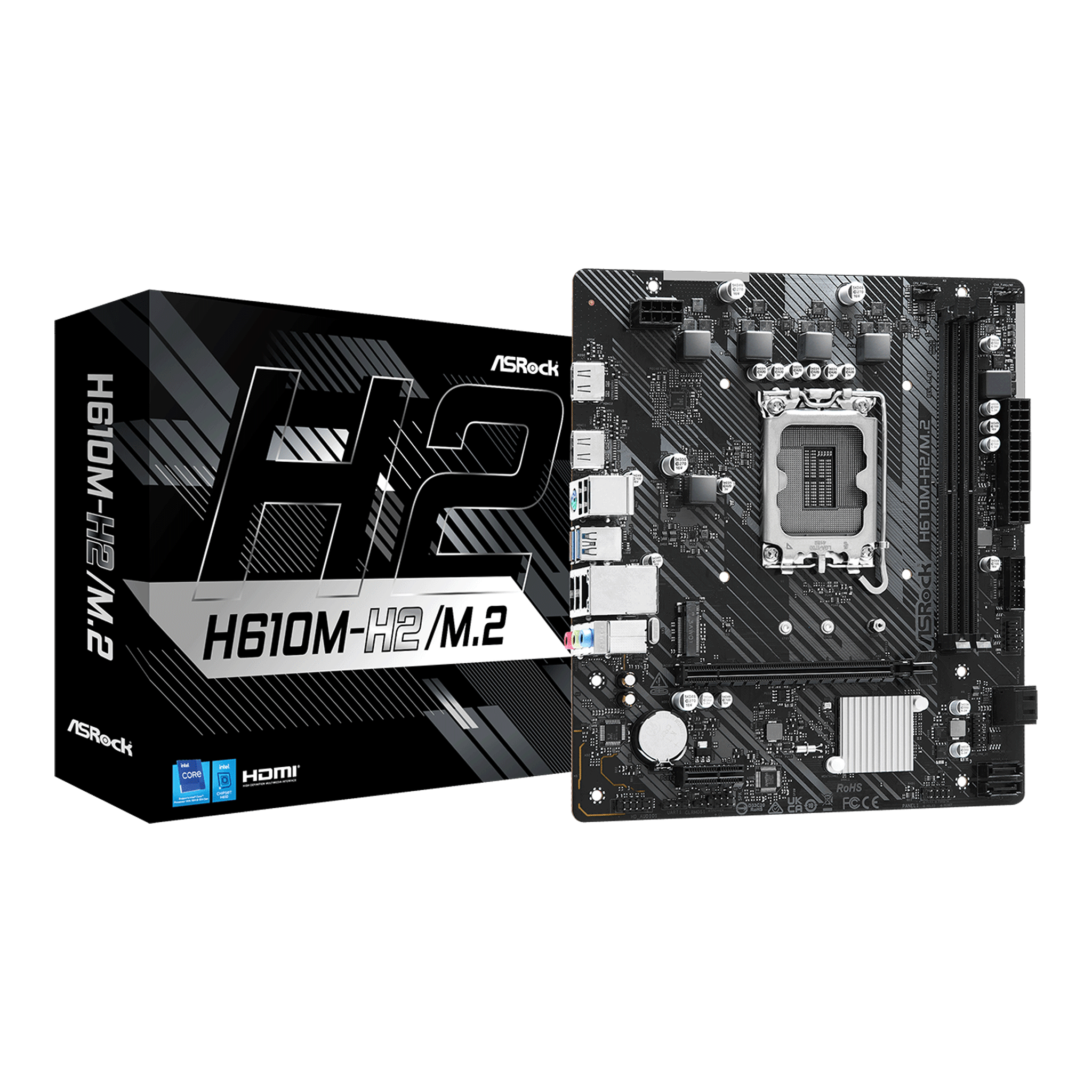Mainboard ASRock H610M-H2/M.2 DDR4 | LGA 1700, mATX, 2 khe RAM - Ảnh 1