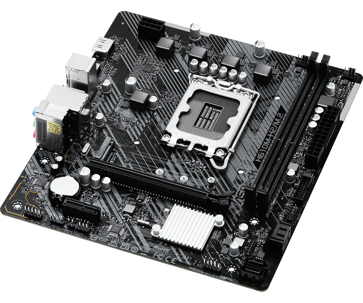 Mainboard ASRock H610M-H2/M.2 DDR4 | LGA 1700, mATX, 2 khe RAM - Ảnh 3