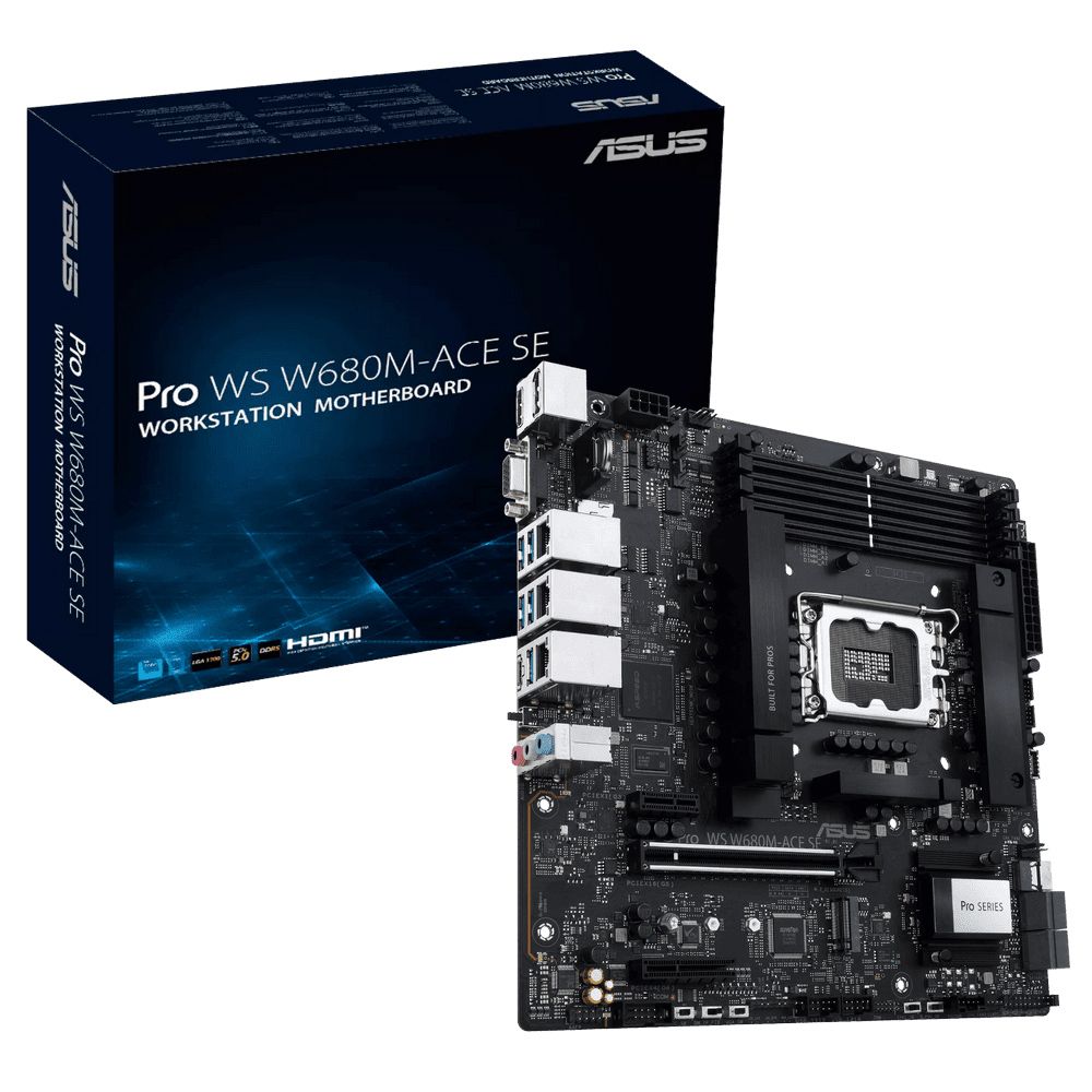 Mainboard ASUS Pro WS W680M-ACE SE DDR5 | LGA 1700, mATX, 4 khe RAM - Ảnh 1