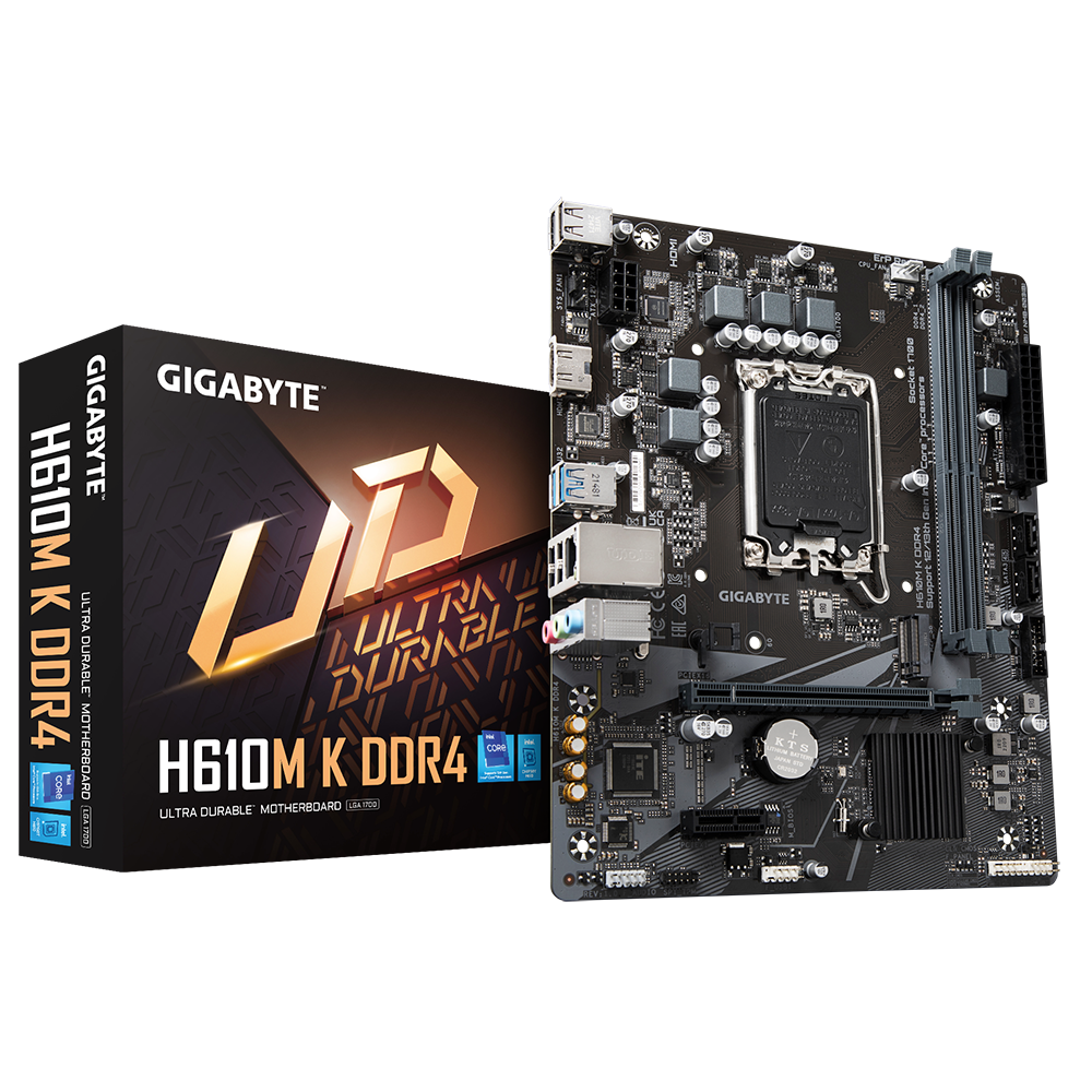 Mainboard Gigabyte H610M K Rev 1.0 DDR4 | LGA 1700, mATX, 2 khe RAM - Ảnh 1