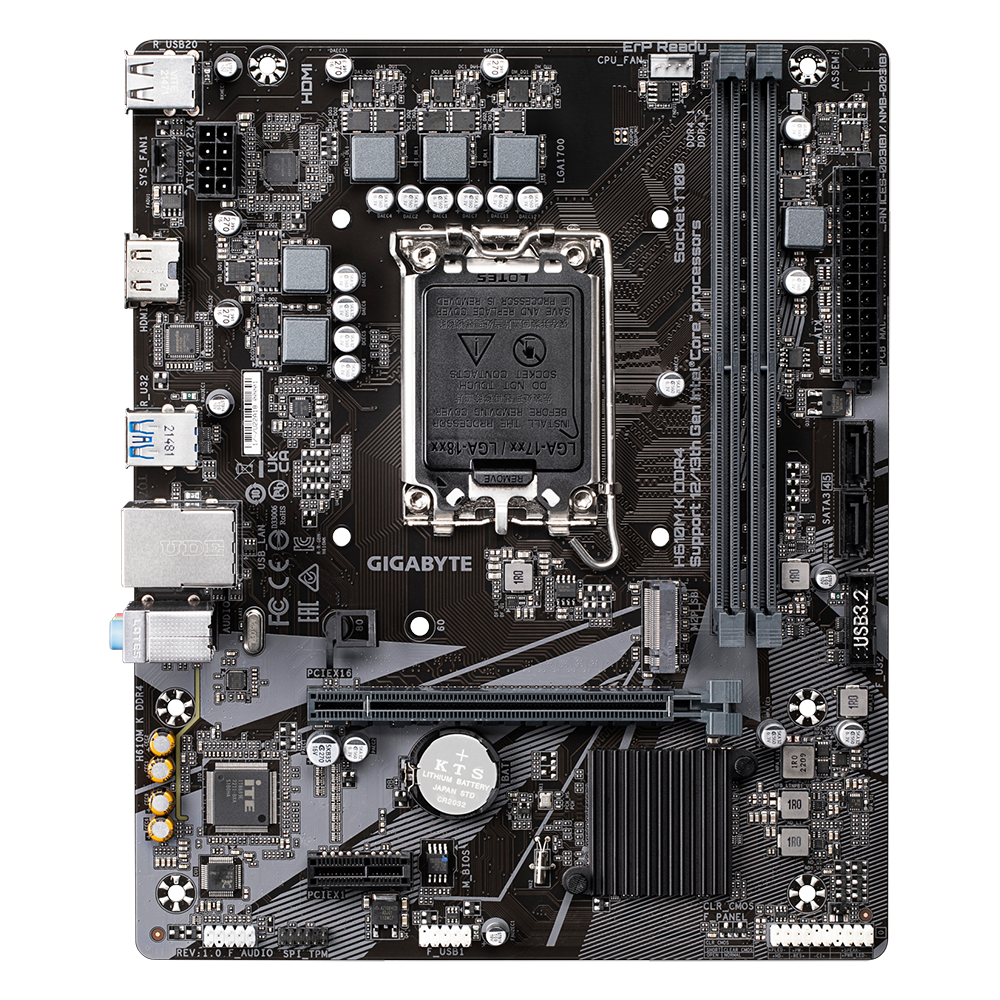 Mainboard Gigabyte H610M K Rev 1.0 DDR4 | LGA 1700, mATX, 2 khe RAM - Ảnh 2