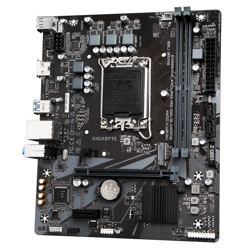 Mainboard Gigabyte H610M K Rev 1.0 DDR4 | LGA 1700, mATX, 2 khe RAM - Ảnh 4