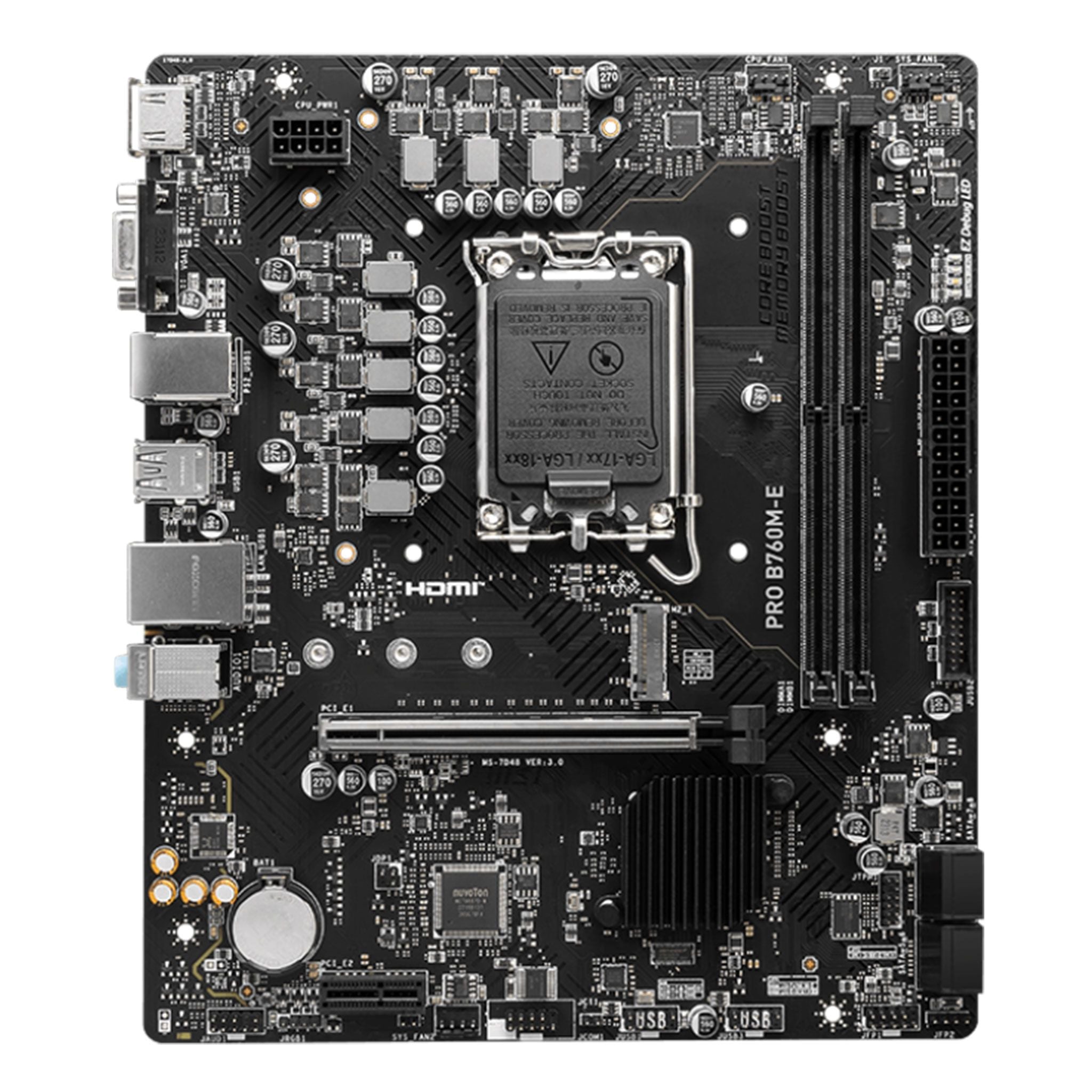Mainboard MSI PRO B760M-E DDR5 | LGA 1700, mATX, 2 khe RAM - Ảnh 2