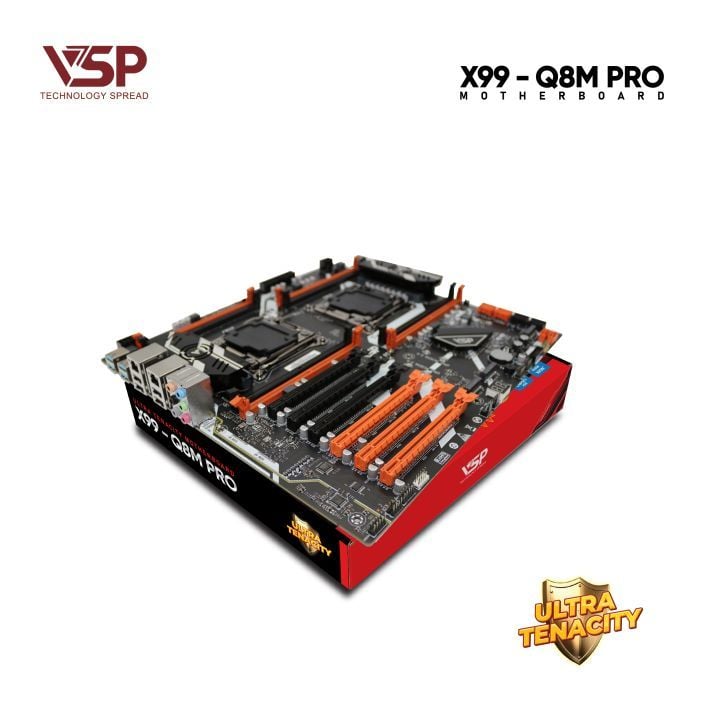 Mainboard VSP X99 Q8M Pro DDR4 | LGA2011-3, E-ATX, 8 khe RAM - Ảnh 3