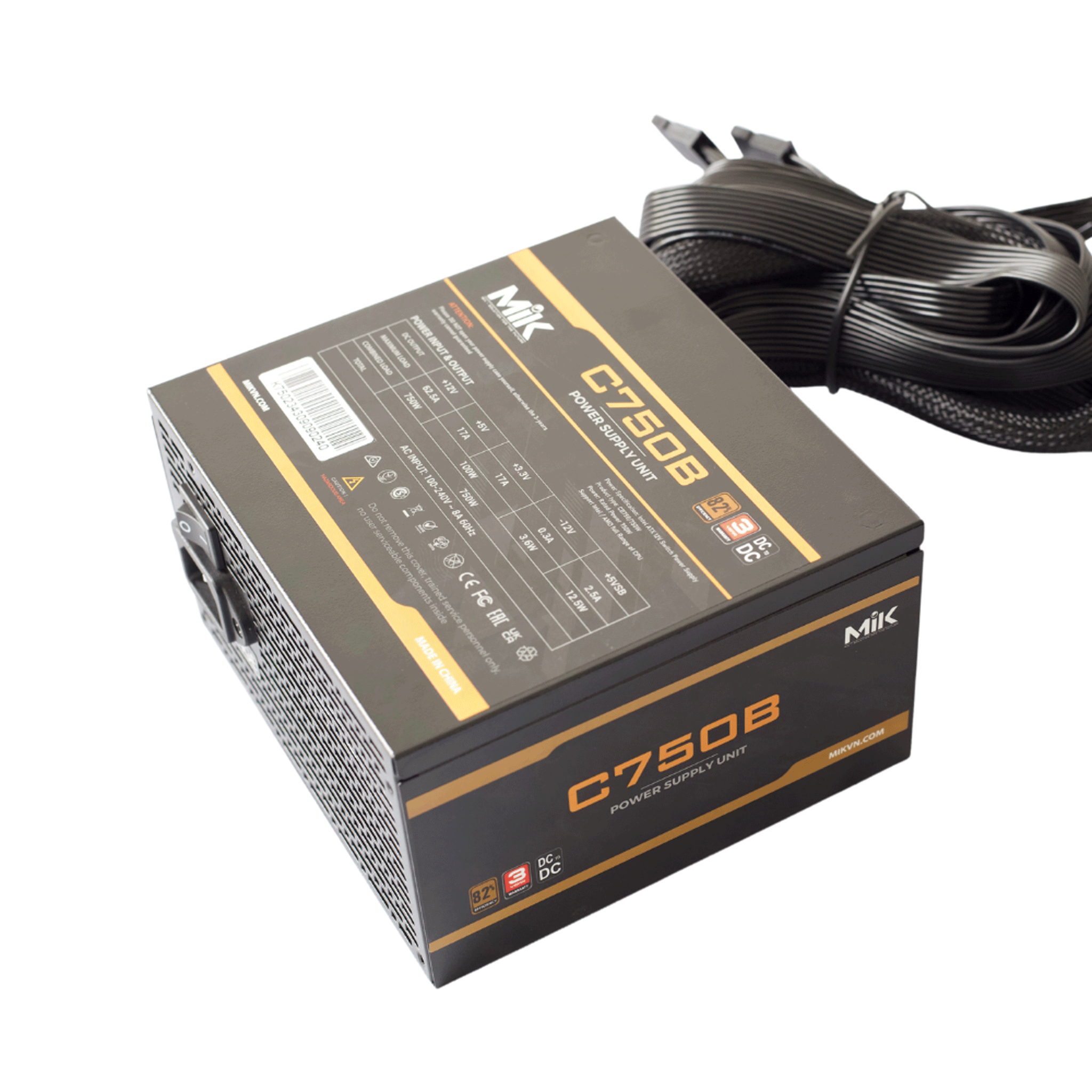 Nguồn máy tính MIK C750B 750W 80 Plus Bronze | Full Modular, ATX - Ảnh 4