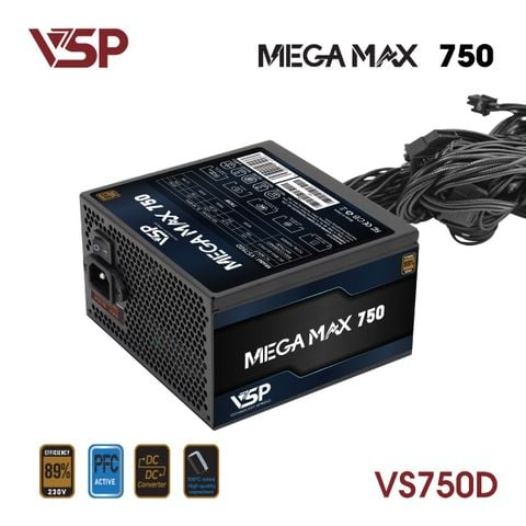 Nguồn máy tính VSP VS750D 750W | Non Modular, ATX - Ảnh 1