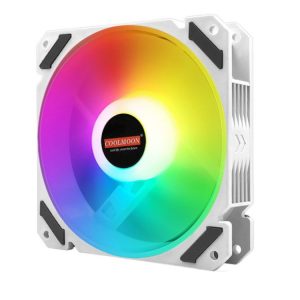 Quạt tản nhiệt PC Coolmoon Y2 | Fan lẻ 120mm, RGB, Trắng