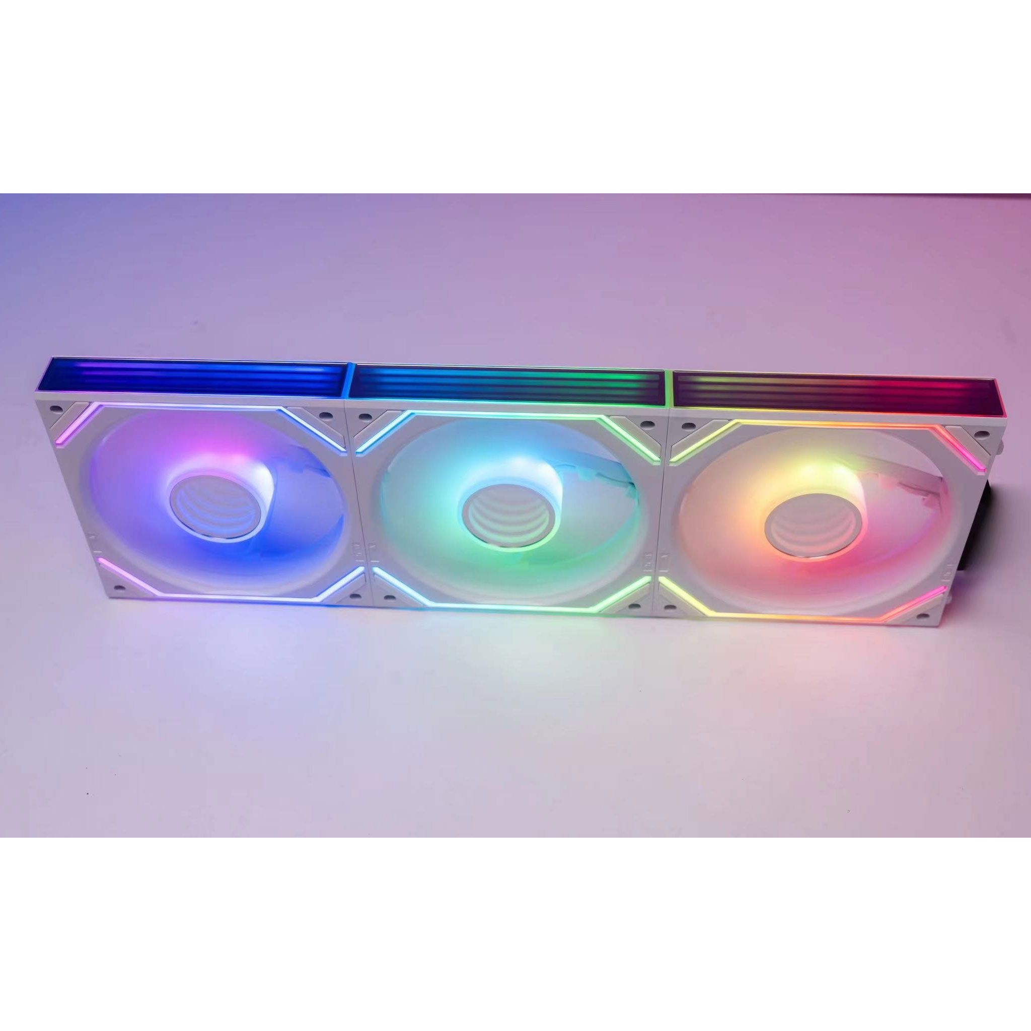 Quạt tản nhiệt PC Leopard S12025 | Kit 3 fan 120mm, ARGB, Gió thuận, Trắng - Ảnh 2