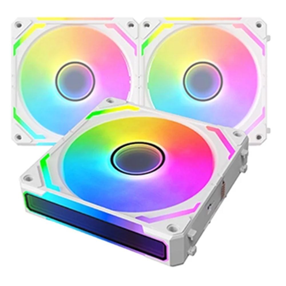 Quạt tản nhiệt PC Xigmatek Hùng Phátlink Ultra Artic | Kit 3 fan 120mm, ARGB, Trắng - Ảnh 2