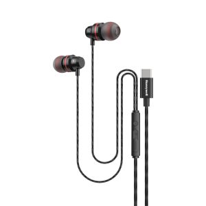 Tai nghe Honeywell Suono P60 (HC000402/AUD/WEP/BLK/TYPEC) | Có dây, 	In-ear, Đen, 3.Mới. Tai Nghe Earbuds Có Dây Honeywell Suono P60 (HC000402/AUD/WEP/BLK/TYPEC). (EAN 8906120133579) BH 24T