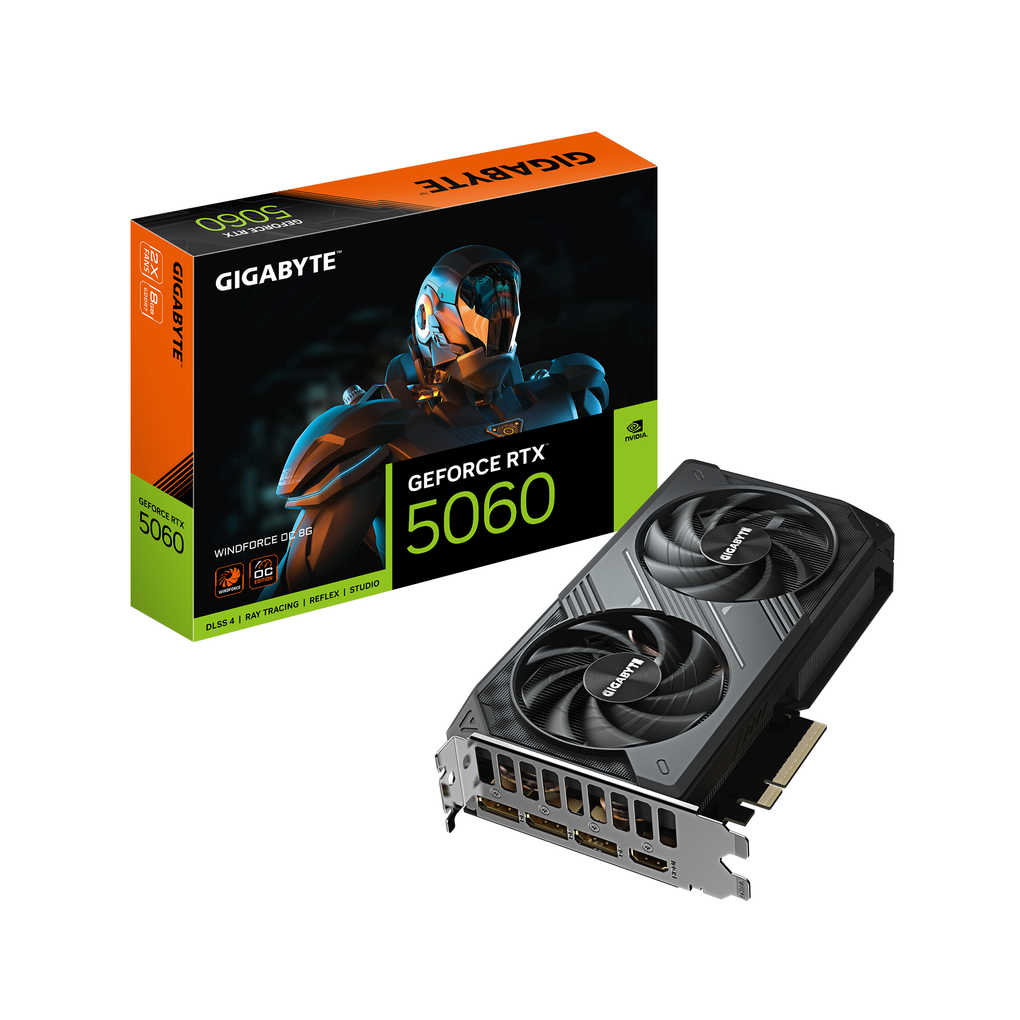 Card màn hình NVIDIA GeForce RTX 5060 Gigabyte WINDFORCE OC | 8GB GDDR7, 3840 CUDA, 450W - Ảnh 1