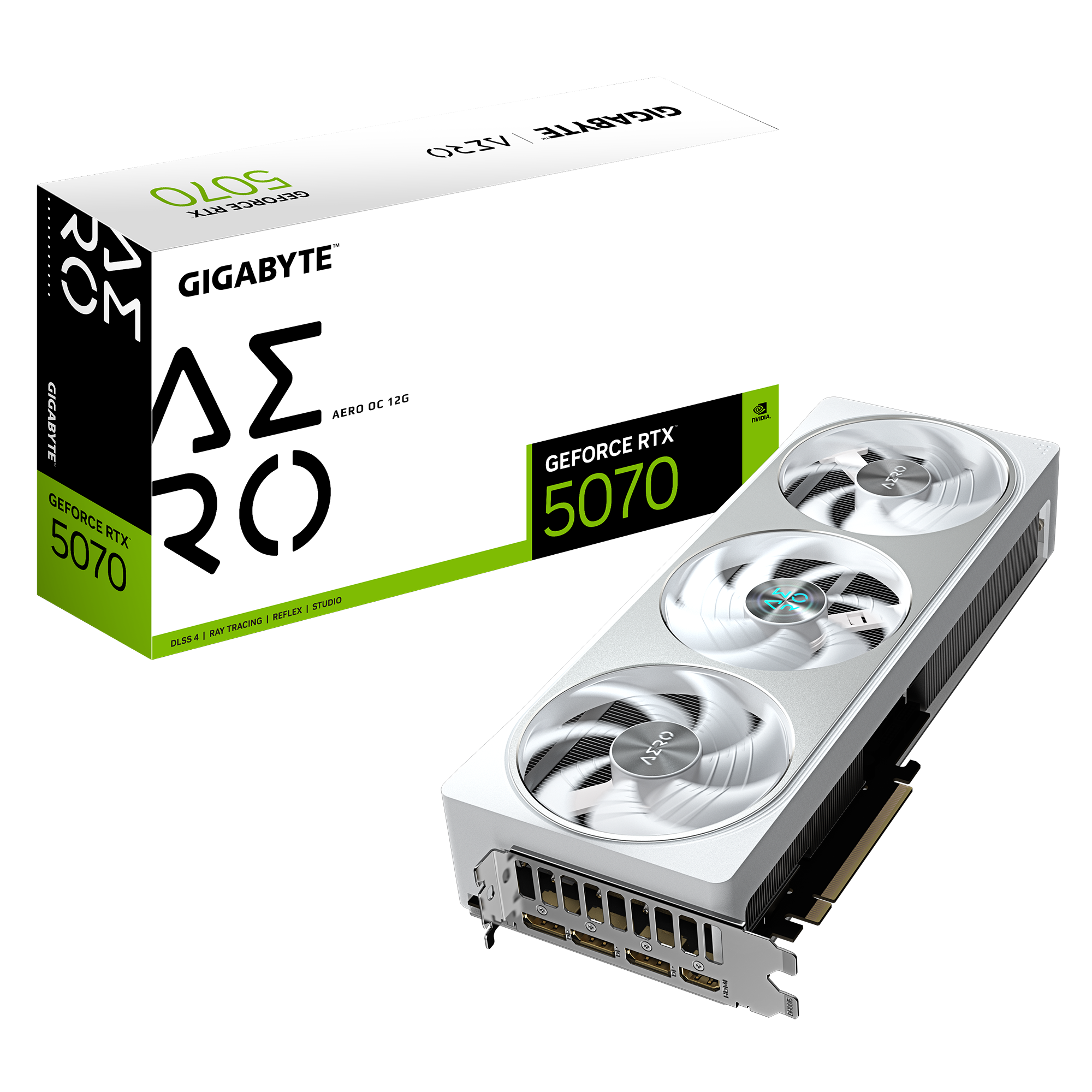 Card màn hình NVIDIA GeForce RTX 5070 Gigabyte AERO OC | 12GB GDDR7, 6144 CUDA, 750W - Ảnh 1