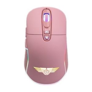 Chuột gaming Newmen WGX6 | Wireless 2.4Ghz, 12000 DPI, 110g, RGB, Hồng