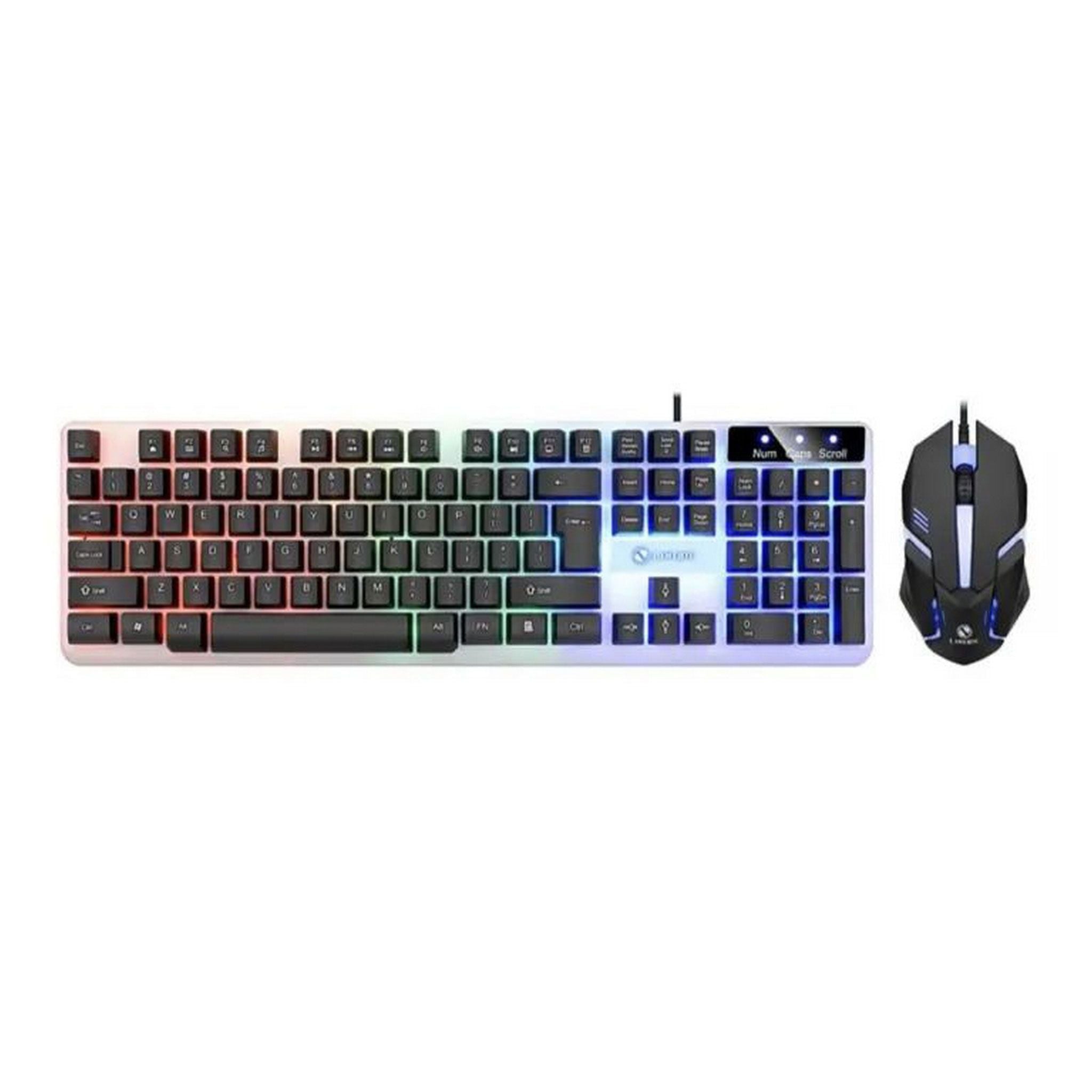 Combo phím chuột giả cơ gaming GTX350 | Có dây, Fullsize, Membrane, RGB Rainbow, Black - Ảnh 1