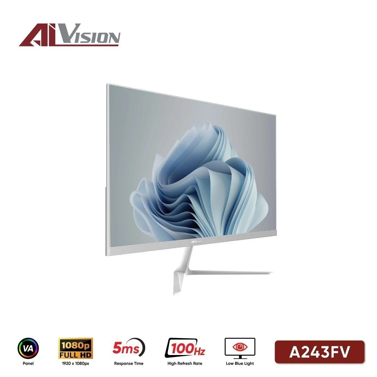 Màn hình Văn phòng Aivision A243FV-V2025 White | 24 inch, FHD, 100Hz, VA - Ảnh 3