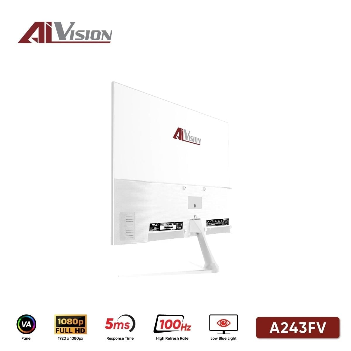 Màn hình Văn phòng Aivision A243FV-V2025 White | 24 inch, FHD, 100Hz, VA - Ảnh 4