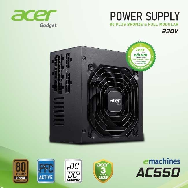 Nguồn máy tính ACER AC550 550W 80 Plus Bronze | Full Modular, ATX - Ảnh 2