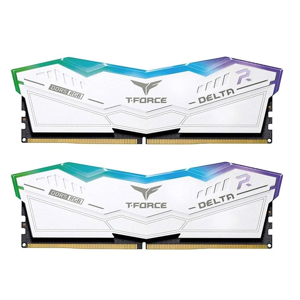 Ram DDR5 TEAMGROUP 32G/6000 T-Force Delta White RGB (2x16GB) Tản Nhiệt (FF4D532G6000HC38ADC01) - Ảnh 1