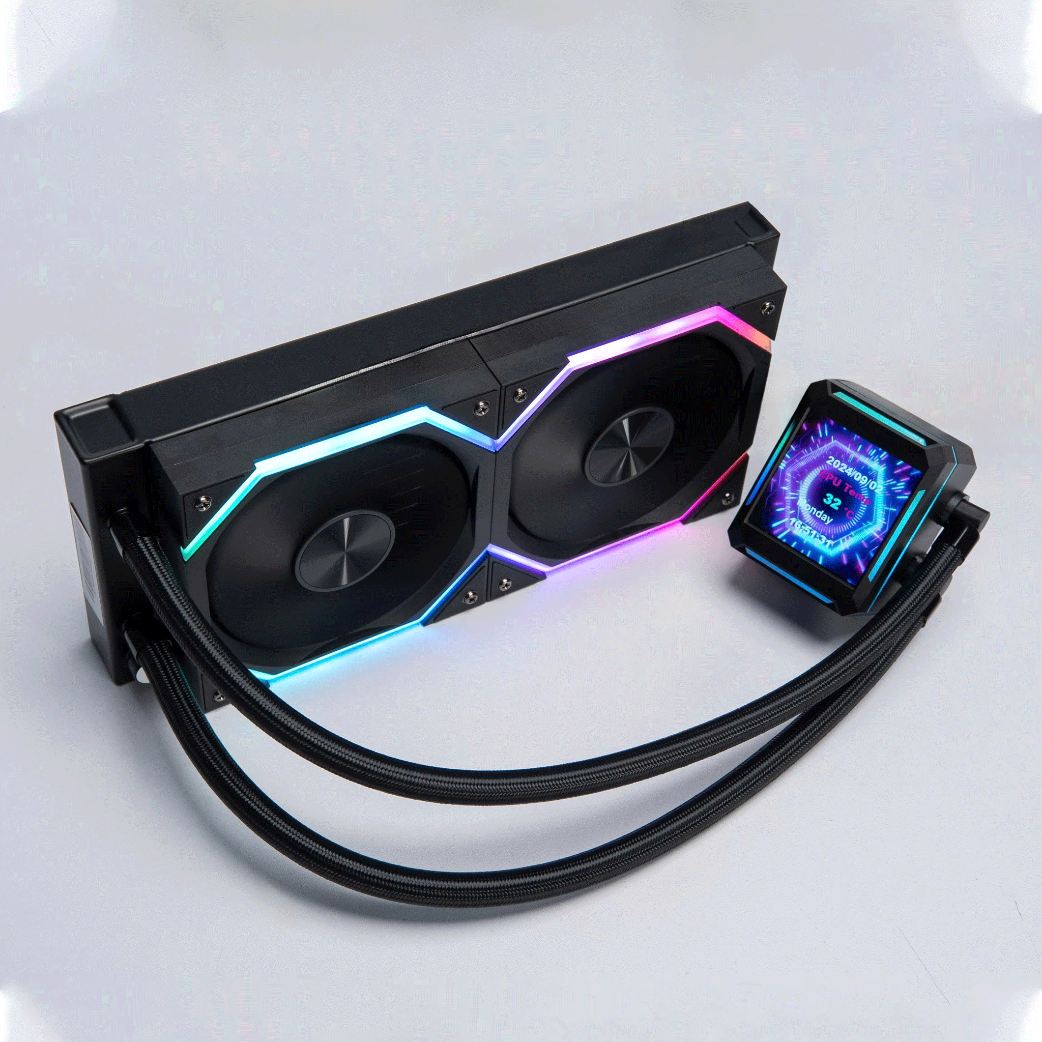 Tản nhiệt nước Leopard Astro Shell 240 Black | ARGB Display, Đen - Ảnh 1